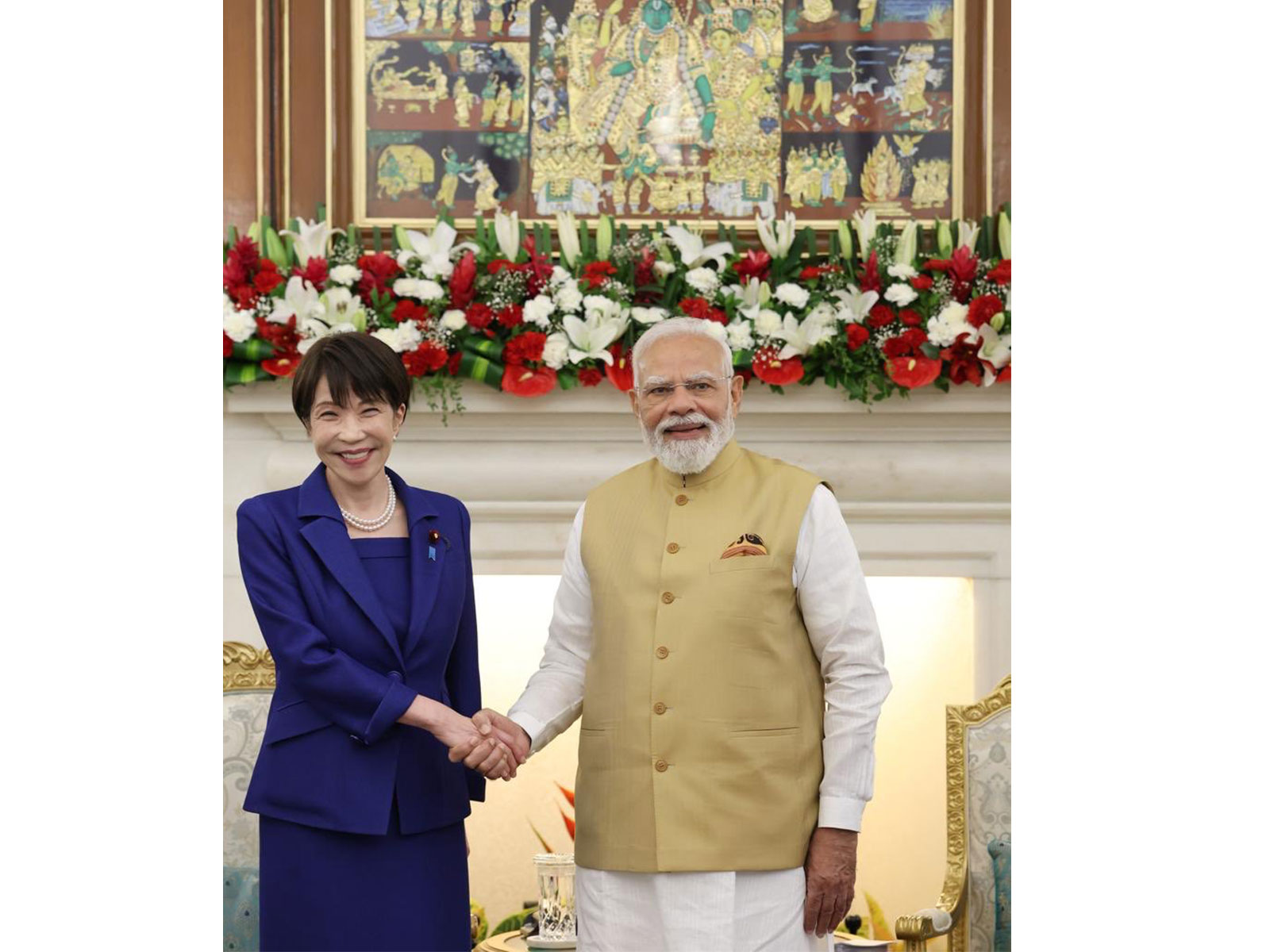 Japanese PM Takaichi with Prime Minister Moi at Hyderabad House in New Delhi on July 2, 2026 (Photo/ANI) Japanese PM Takaichi with Prime Minister Moi at Hyderabad House in New Delhi on July 2, 2026 (Photo/ANI)