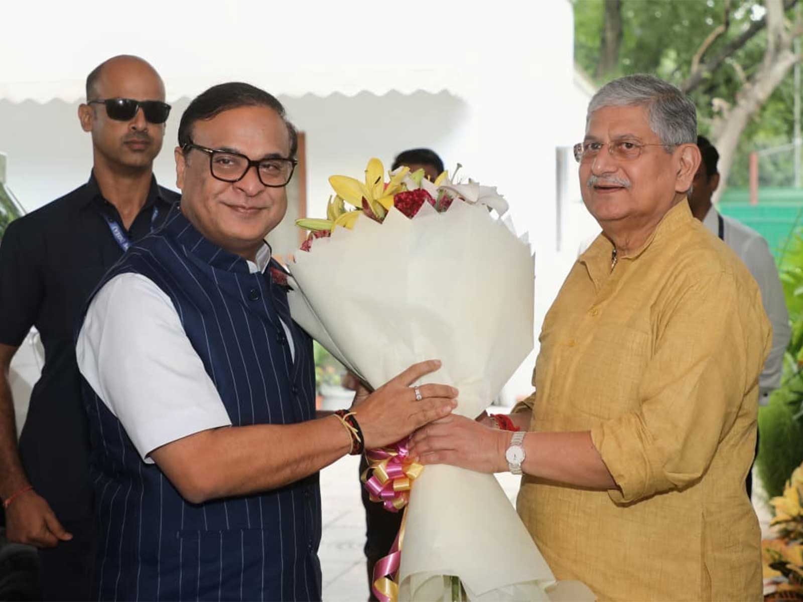 Assam Chief Minister Himanta Biswa Sarma (Left) and Union Minister  Rajiv Ranjan (Lalan) Singh (Right), (Photo/ANI)
