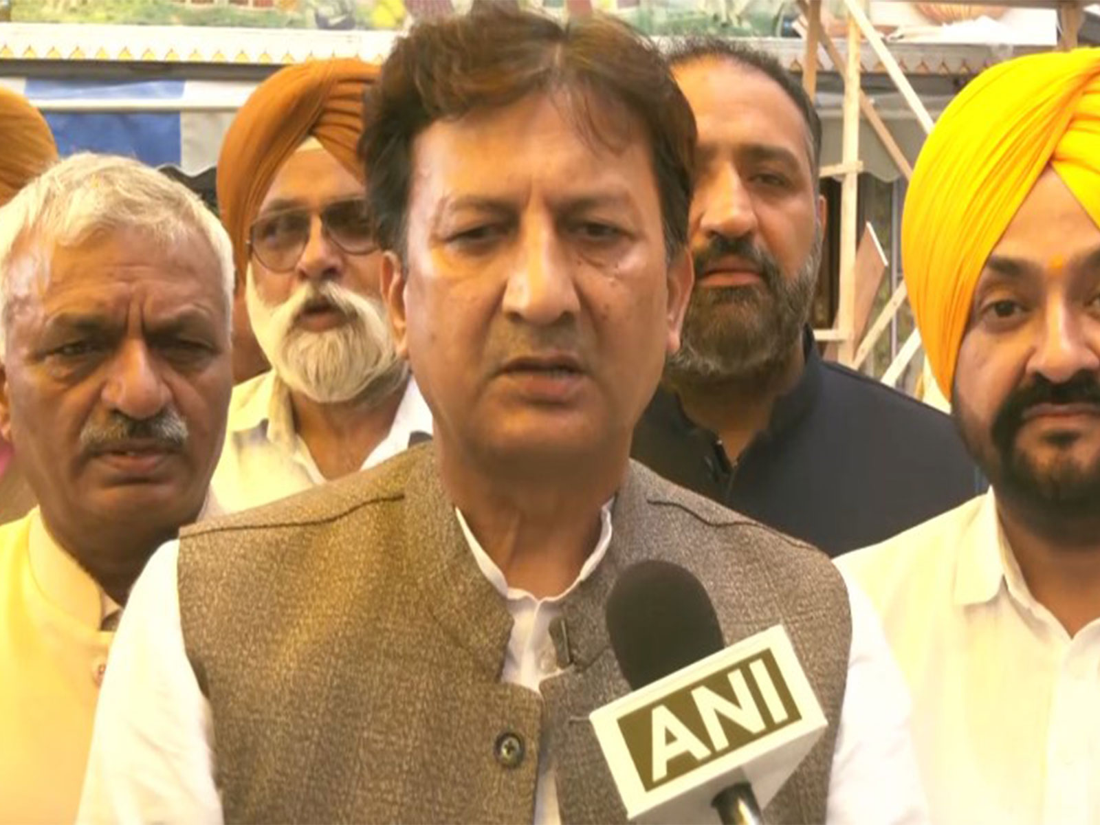 BJP Rajya Sabha member Sikander Kumar and Gurmeet Singh, President of the BJP Himachal Pradesh Minority Morcha (Photo/ANI)