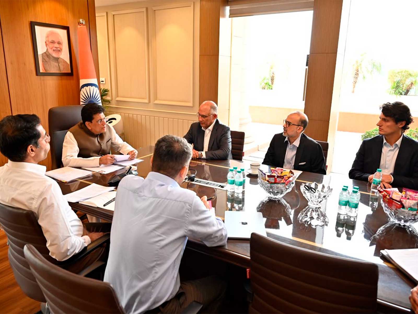 Union Commerce and Industry Minister Piyush Goyal with Marwan Shakarchi, CEO of MKS PAMP Group (Photo/X@PiyushGoyal)