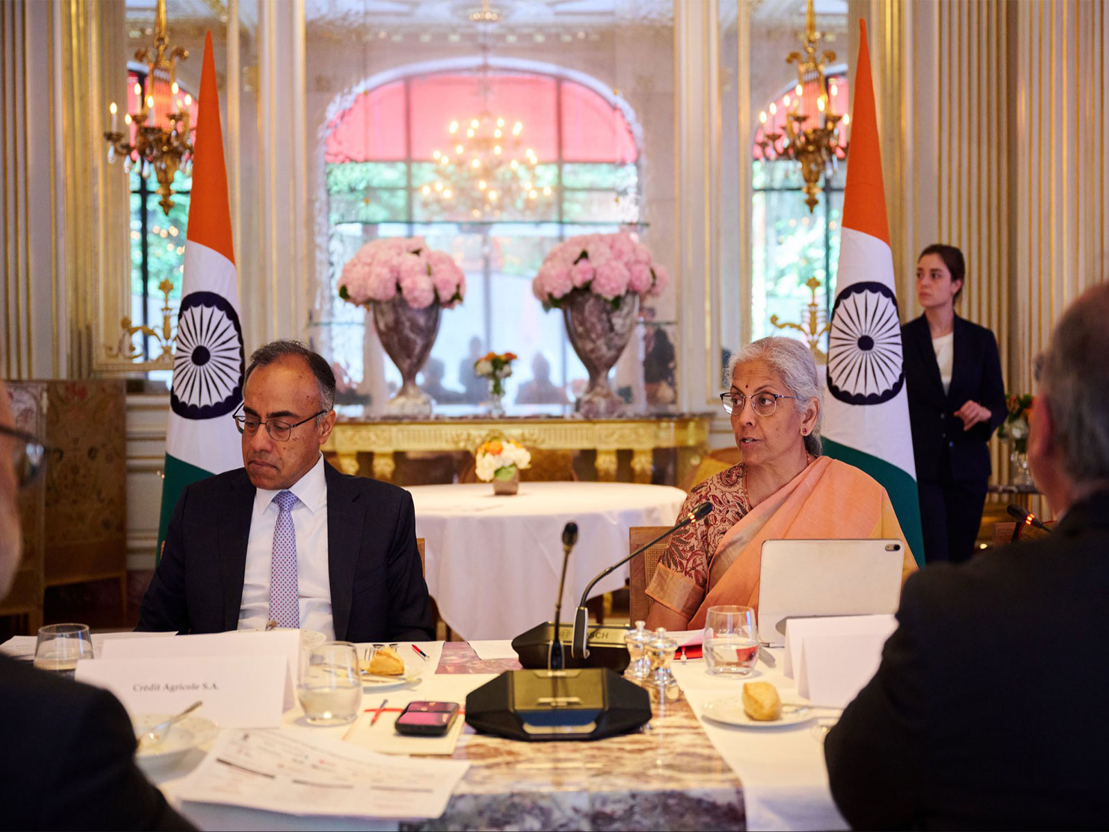 Union Finance Minister Nirmala Sitharaman participates in India-France Business Roundtable in Paris (Photo/X/@FinMinIndia)