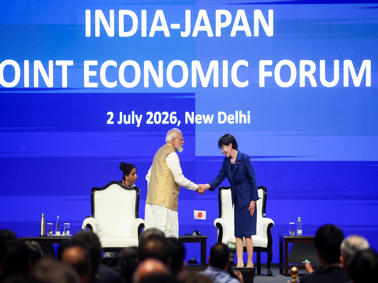 Prime Minister Narendra Modi and Japanese PM Sanae Takaichi at the India-Japan Joint Economic Forum (File Photo/ANI)