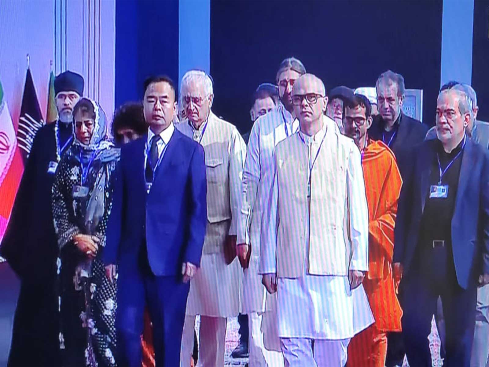 PDP president Mehbooba Mufti and Congress leader Salman Khurshid arrive with other international delegates to pay tribute to Iran's late Supreme Leader Ayatollah Seyyed Ali Khamenei. (Photo: X/@Iran_in_India)
