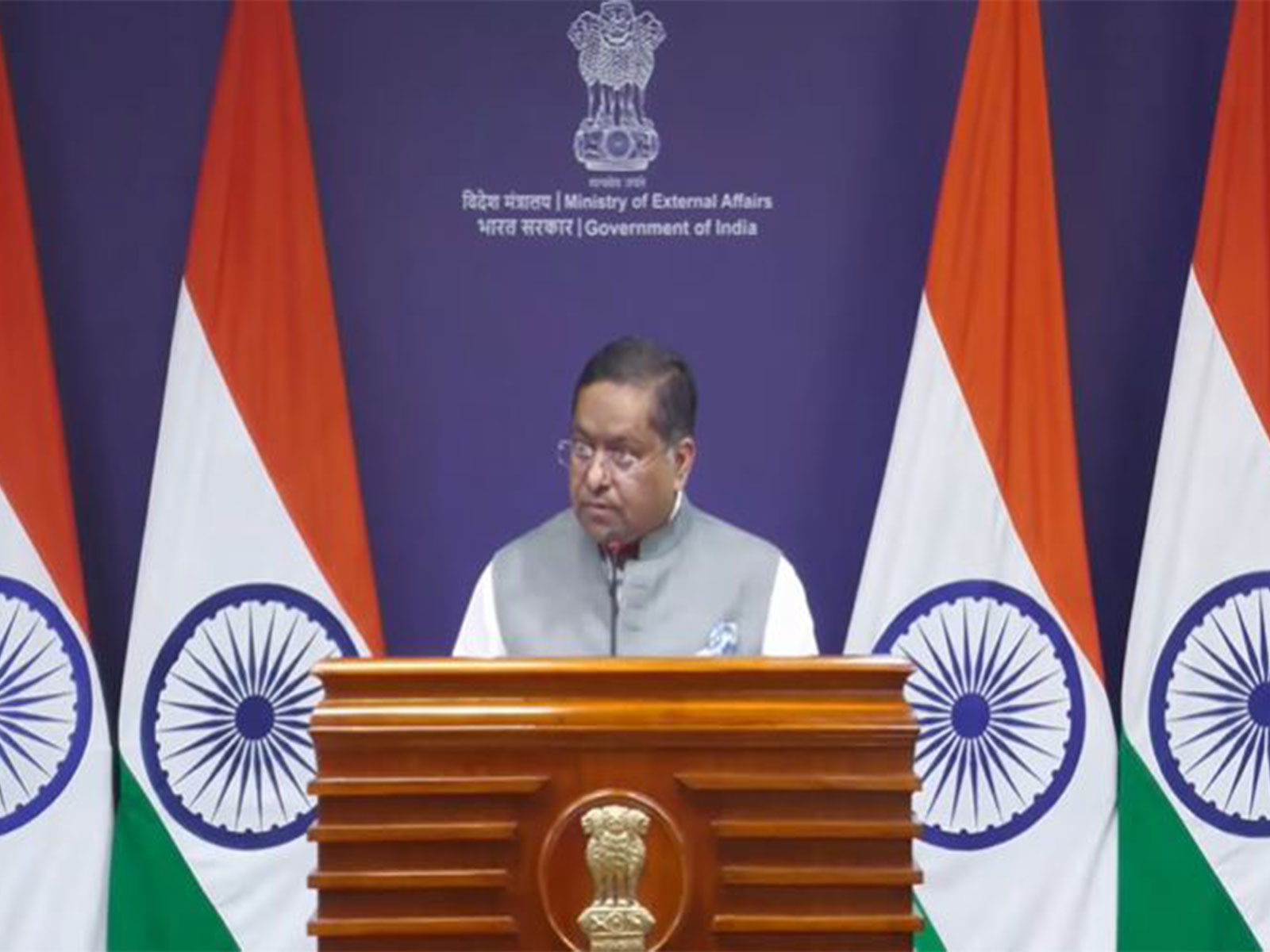 MEA Spokesperson Randhir Jaiswal (Photo/ Youtube@MEAIndia) MEA Spokesperson Randhir Jaiswal (Photo/ Youtube@MEAIndia)