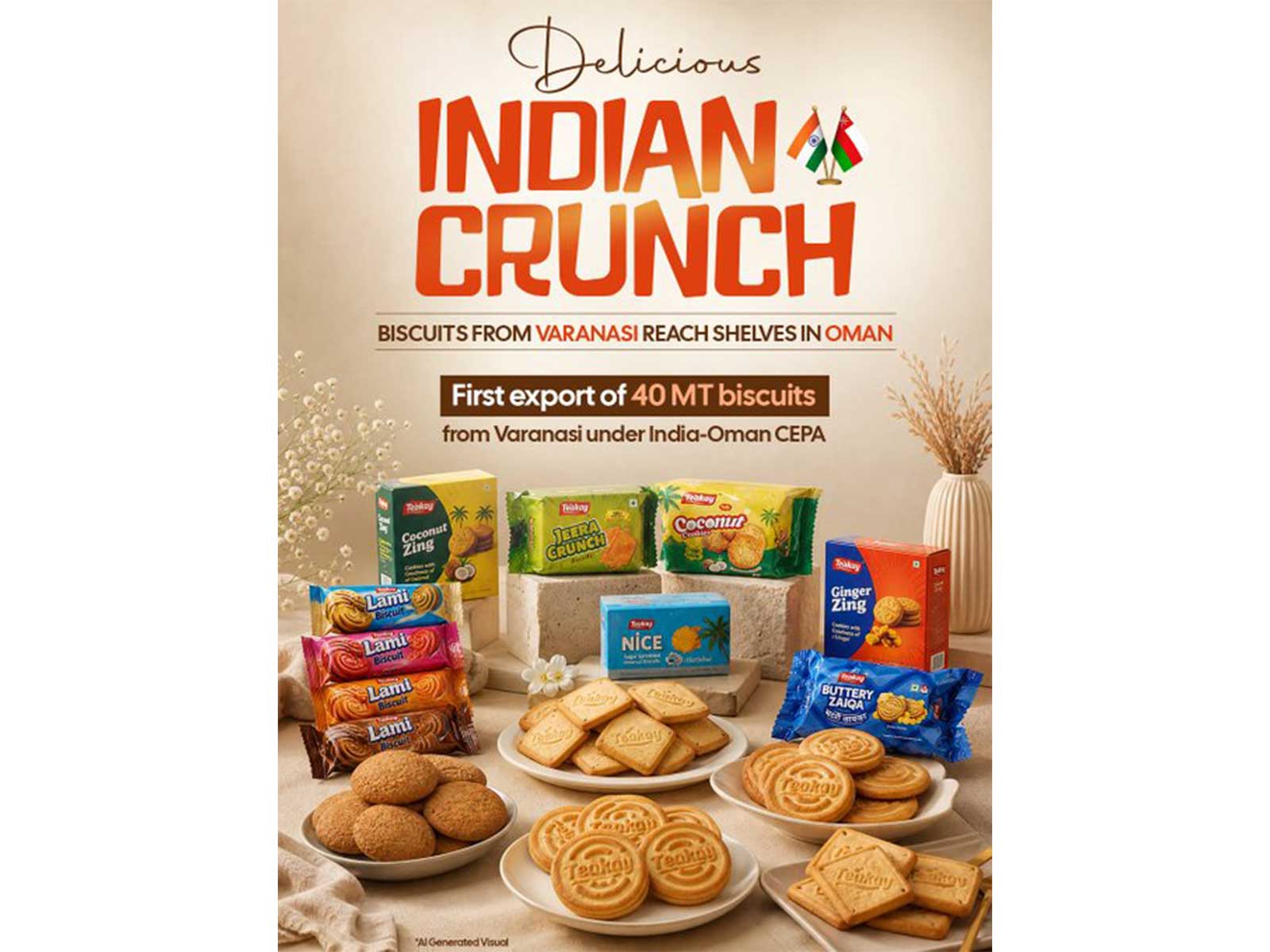 First export of Varanasi-made biscuits to Oman under India-Oman CEPA (Photo/X@PiyushGoyal)