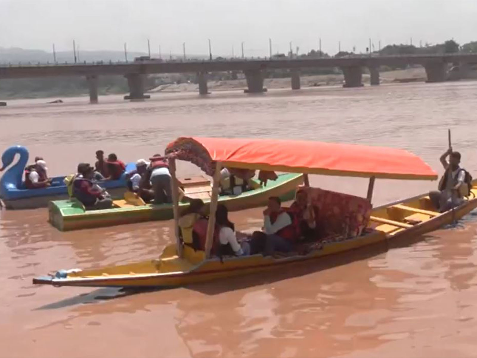 Boating facility at the Jammu Tawi Riverfront (Photo/ANI) Boating facility at the Jammu Tawi Riverfront (Photo/ANI)
