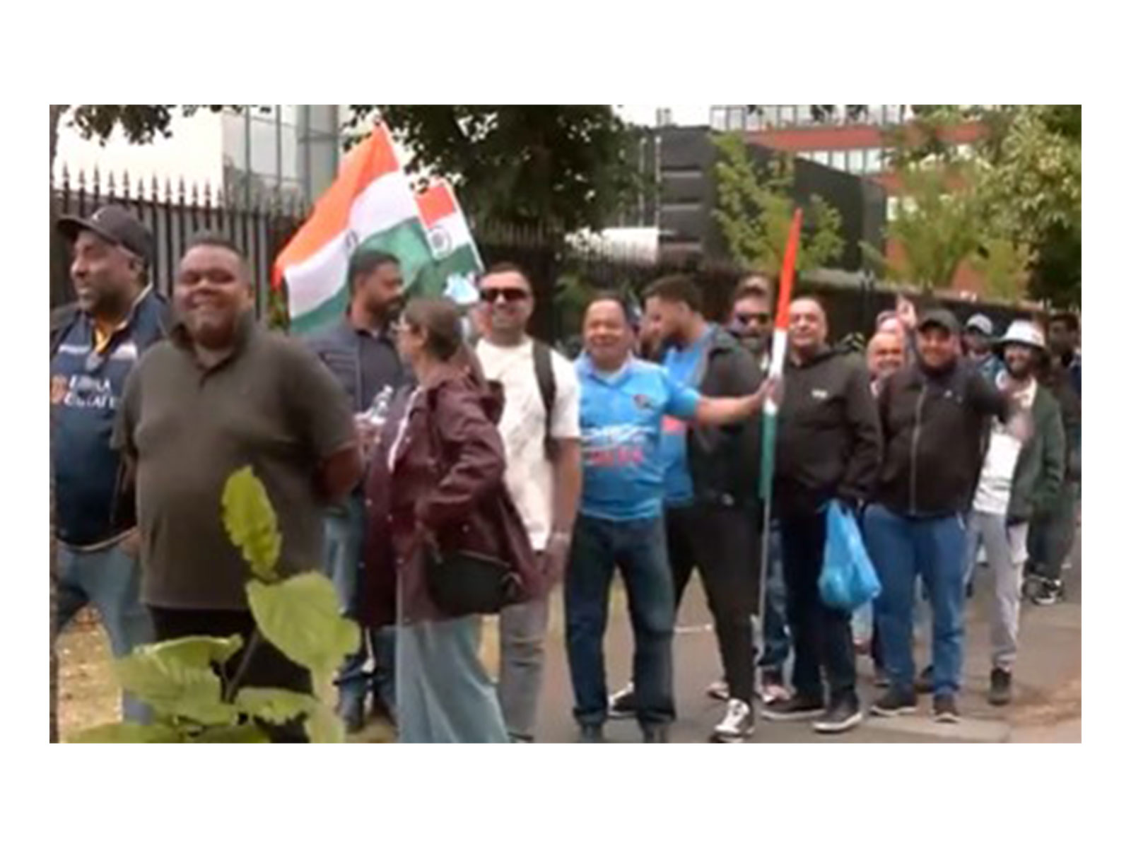 Team Indian fans in Manchester (Image source: ANI) Team Indian fans in Manchester (Image source: ANI)