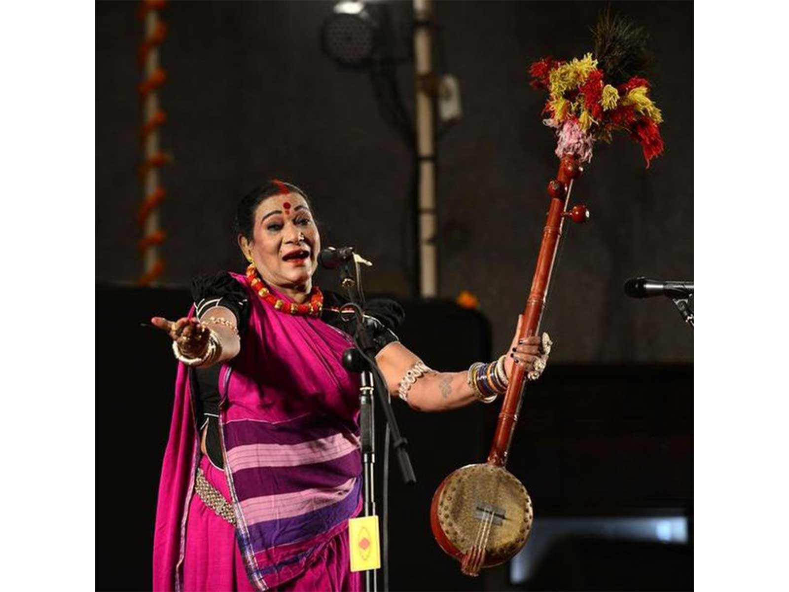 Padma Vibhushan awardee and legendary Pandavani exponent Teejan Bai(Photo/@KedarKashyapBJP) Padma Vibhushan awardee and legendary Pandavani exponent Teejan Bai(Photo/@KedarKashyapBJP)