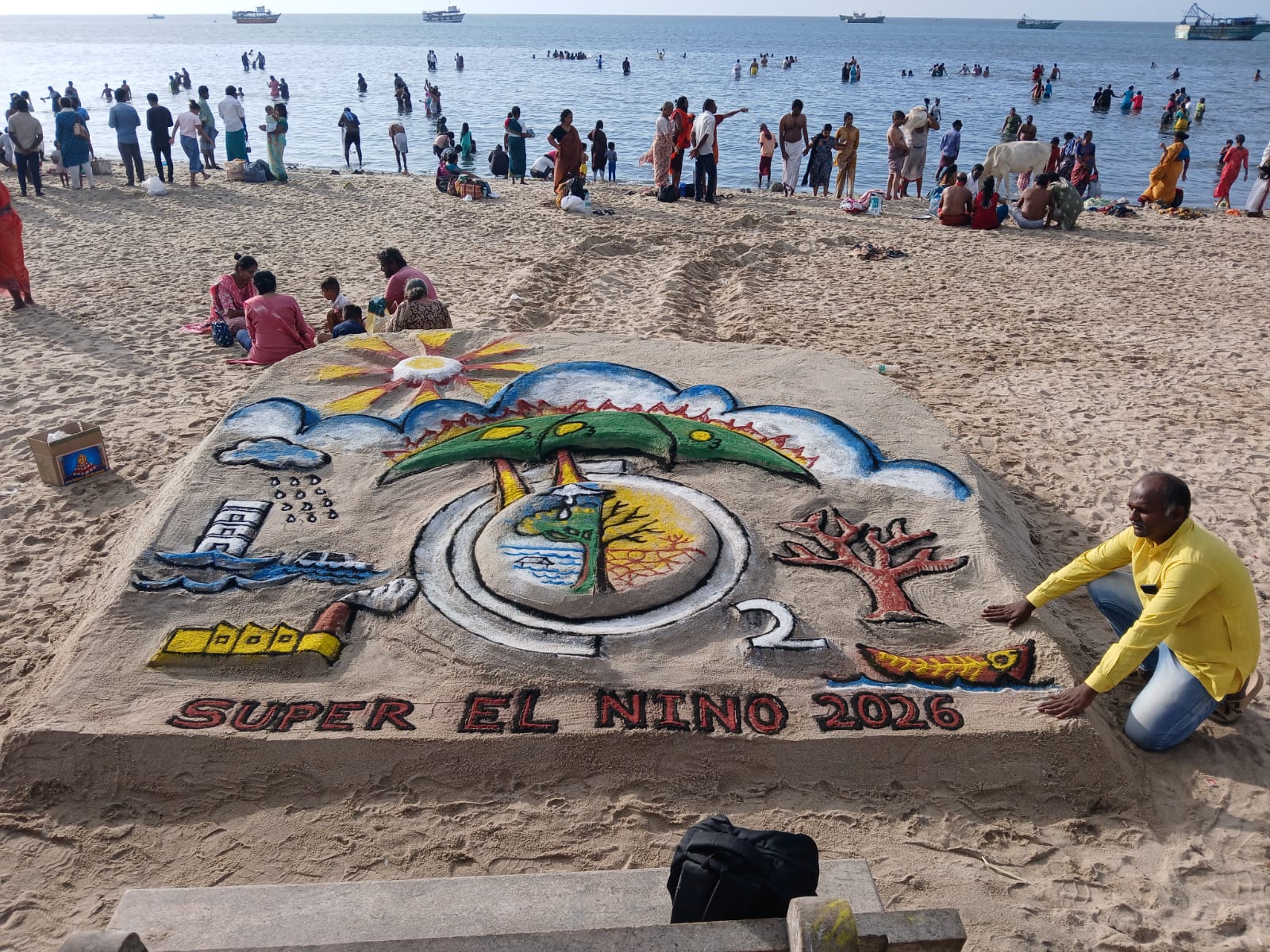 Sand sculpture (Photo/ANI)