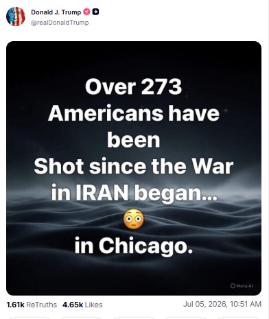 Trump slams Chicago leaders: Contrasts deaths in shooting incidents to US casualties&hellip;