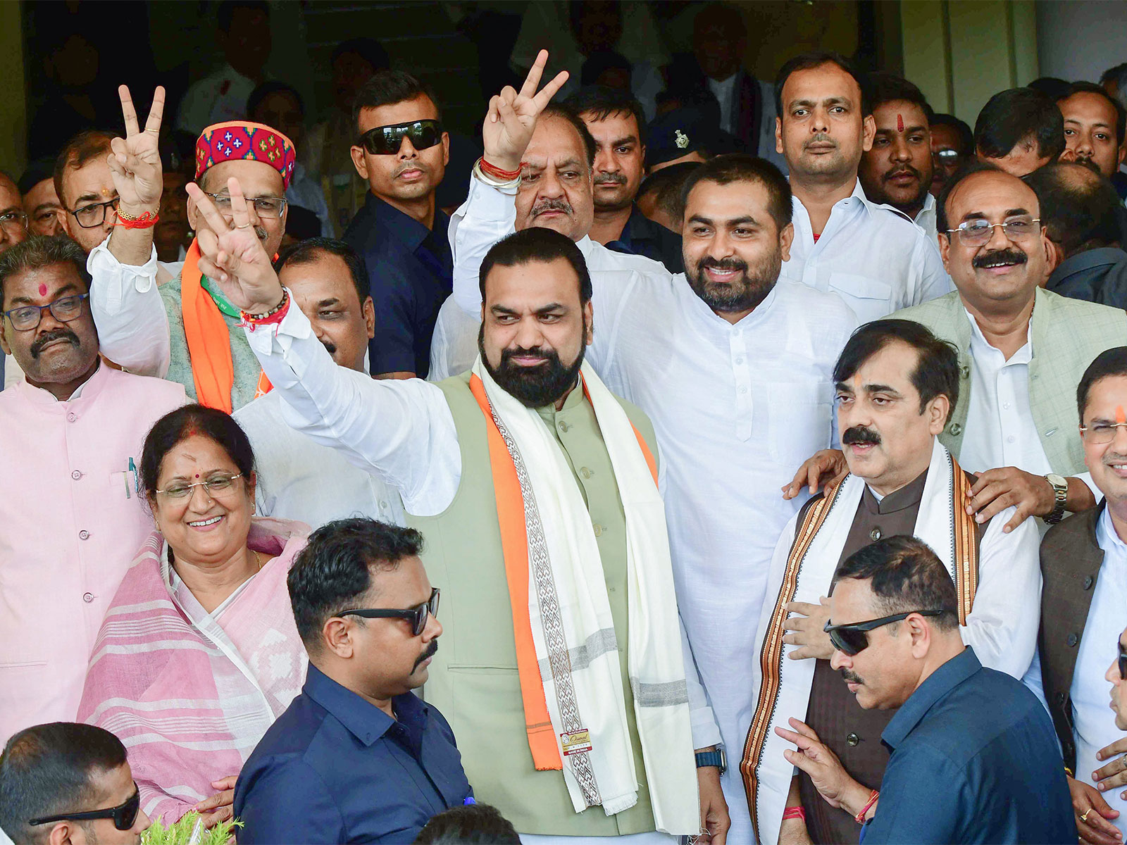 Bihar CM Samrat Choudhary with NDA leaders (Photo/ANI) Bihar CM Samrat Choudhary with NDA leaders (Photo/ANI)
