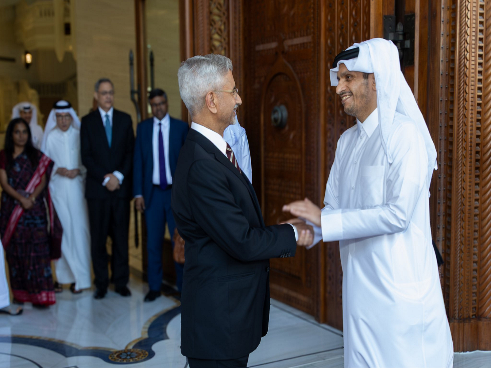 EAM meets with Qatari counterpart in Doha (Photo/X@DrSJaishankar)