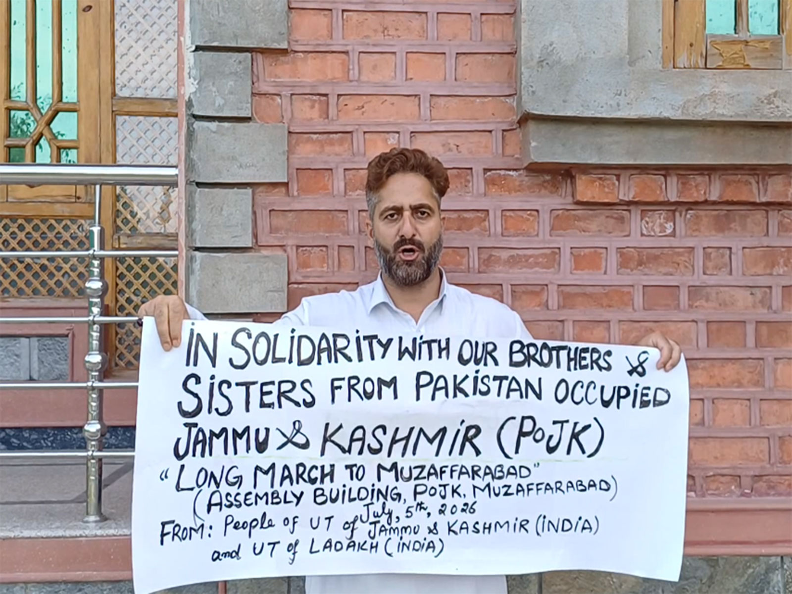 Jammu and Kashmir-based social activist Javed Ahmad Beigh (Photo/ANI)