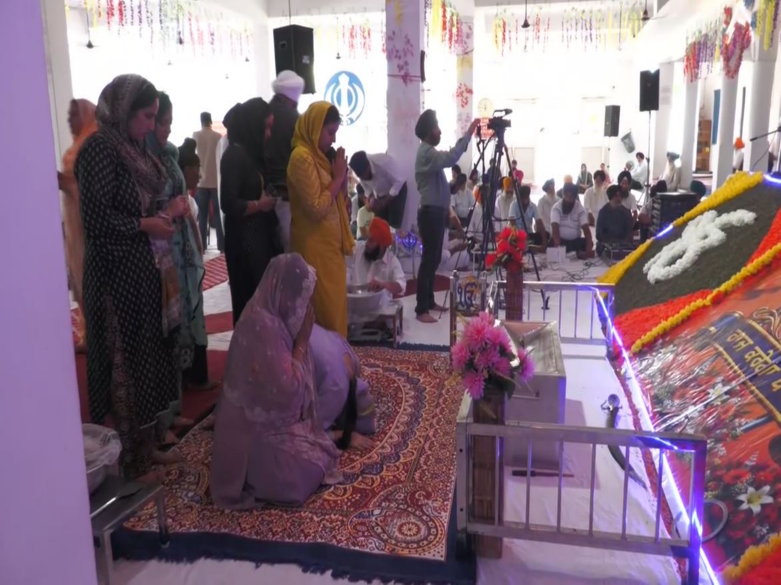 Visual from 'Gurmat Samagam' held at Gurdwara Yaadgar Sant Bhai Bahadar Singh (Photo/ANI)