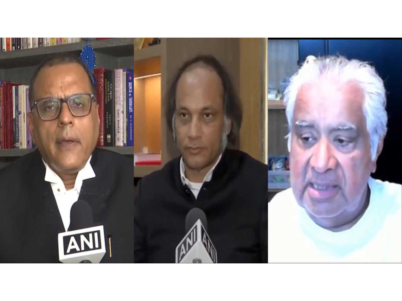 Senior Advocate Vikas Pahwa, Advocate Vijay Aggarwal, and Senior Advocate Harish Salve (Photo: ANI)