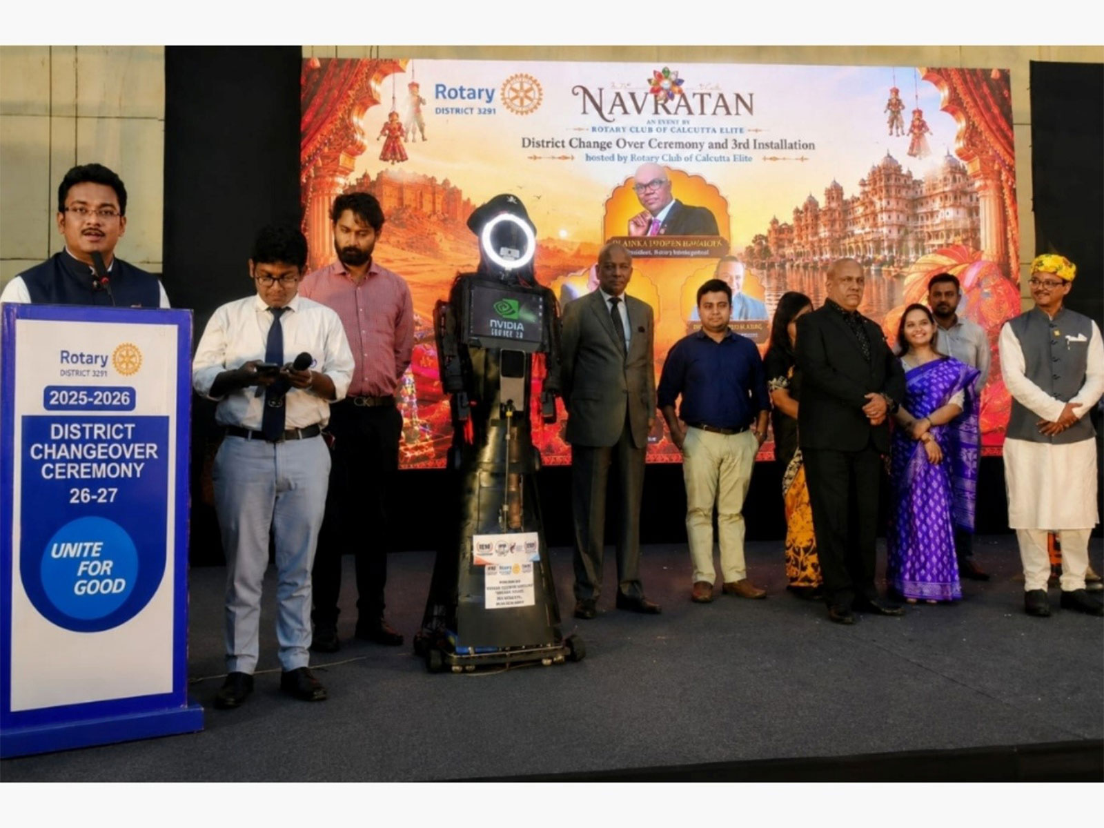 Humanoid Robots and Drone Steal the Spotlight at Rotary District 3291 Changeover Ceremony: IEM-UEM Innovation Creates History Humanoid Robots and Drone Steal the Spotlight at Rotary District 3291 Changeover Ceremony: IEM-UEM Innovation Creates History