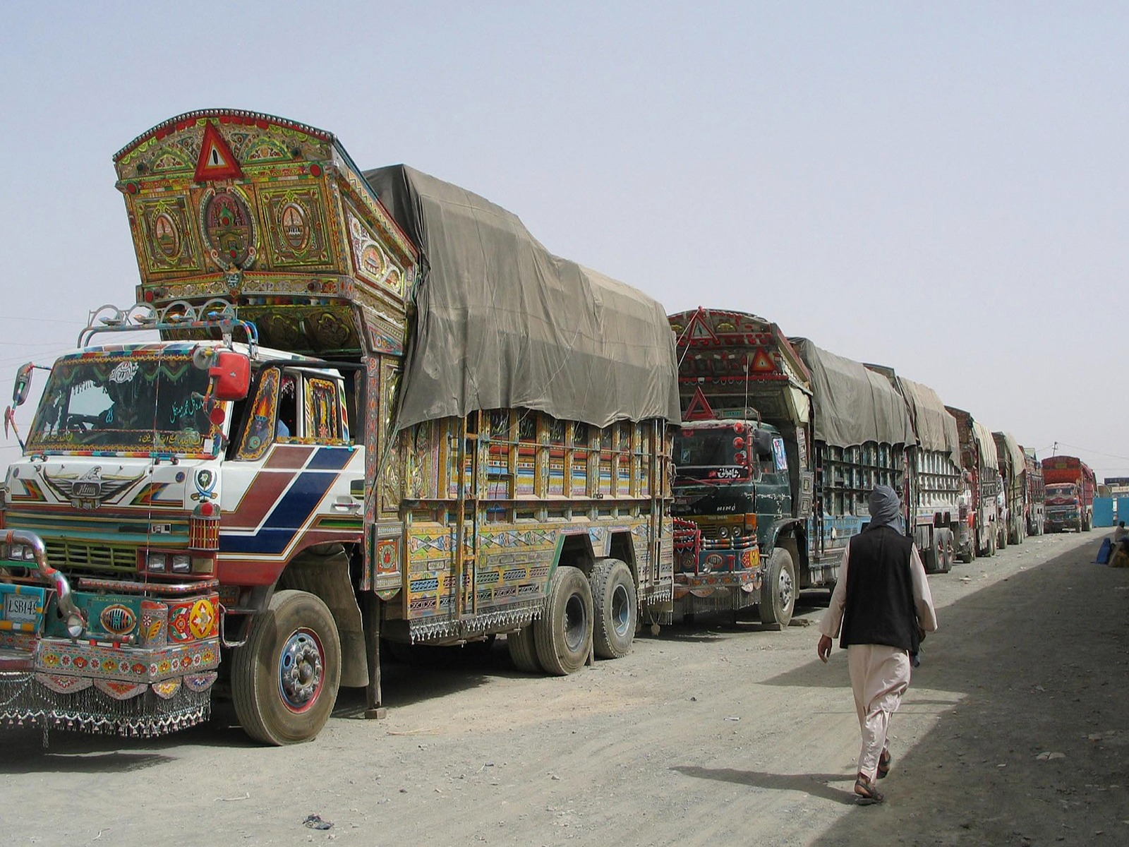 Trucks parked as drivers protest in Pakistan (File Photo/Reuters) Trucks parked as drivers protest in Pakistan (File Photo/Reuters)