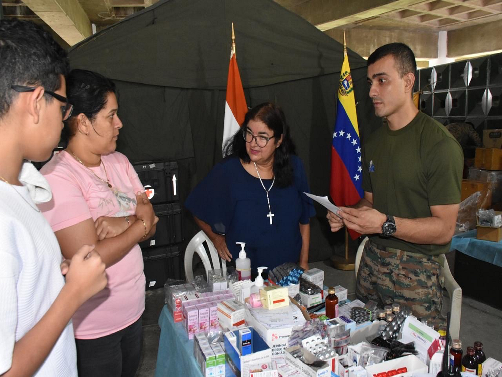 Army Field Hospital in Venezuela (Photo: X@MEAIndia) Army Field Hospital in Venezuela (Photo: X@MEAIndia)