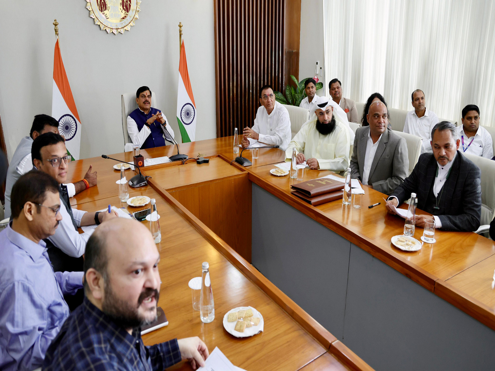 Agreement meeting is being held under chairmanship of CM Mohan Yadav (Photo/DPR)
