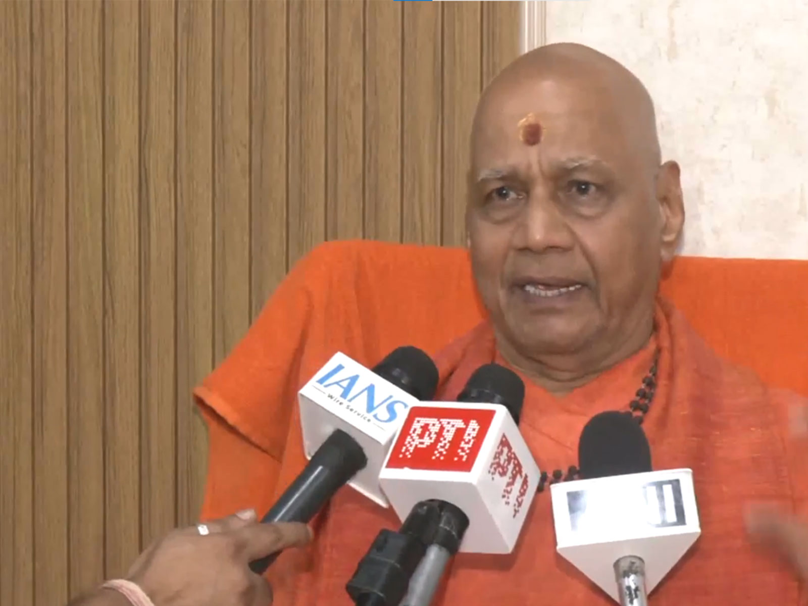 Shri Ram Janmabhoomi Teerth Kshetra Trust Treasurer Swami Govind Dev Giri Ji Maharaj (Photo/ANI) Shri Ram Janmabhoomi Teerth Kshetra Trust Treasurer Swami Govind Dev Giri Ji Maharaj (Photo/ANI)