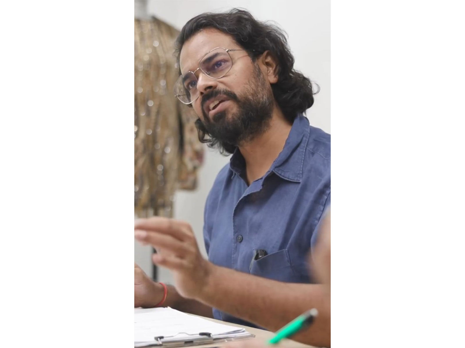 Rahul Mishra while working on his collection Devi (Image source: Rahul Mishra's Instagram) Rahul Mishra while working on his collection Devi (Image source: Rahul Mishra's Instagram)