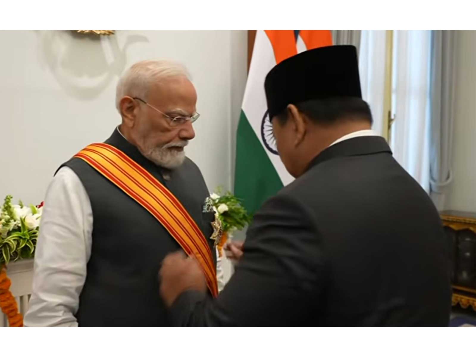 Prime Minister Narendra Modi conferred the ‘Bintang Adipurna of the Republic of Indonesia’(Photo/ANI)
