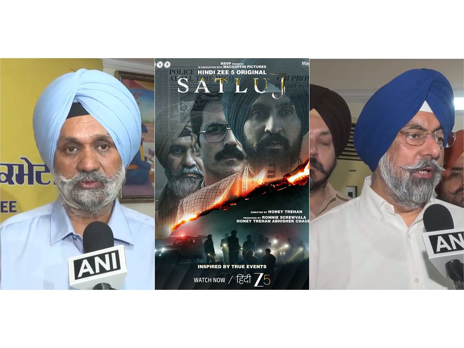 DSGMC General Secretary Jagdip Singh Kahlon, 'Satluj' poster, DSGMC President Harmeet Singh Kalka(Photo/ANI/ Instagram/@@ZEE5/ANI) DSGMC General Secretary Jagdip Singh Kahlon, 'Satluj' poster, DSGMC President Harmeet Singh Kalka(Photo/ANI/ Instagram/@@ZEE5/ANI)