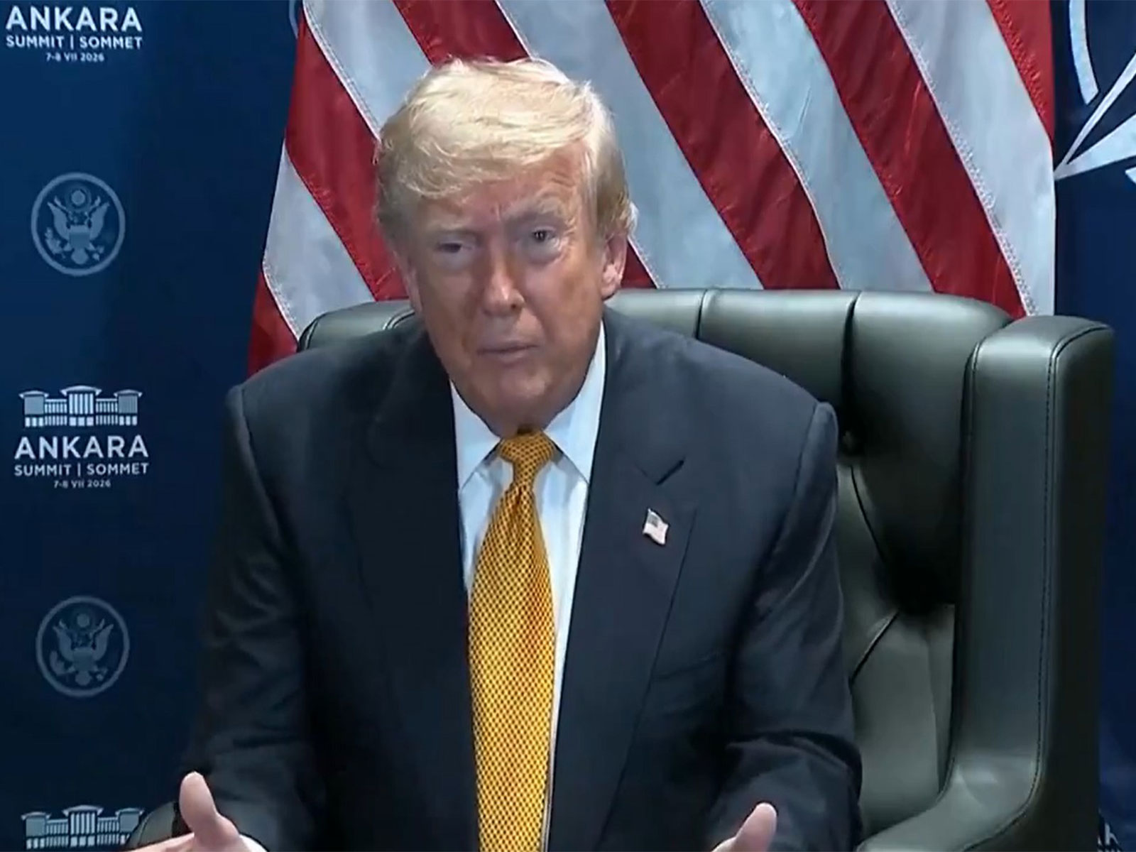 US President Donald Trump speaking alongside NATO Secretary General Mark Rutte (Photo/X/RapidResponse) US President Donald Trump speaking alongside NATO Secretary General Mark Rutte (Photo/X/RapidResponse)