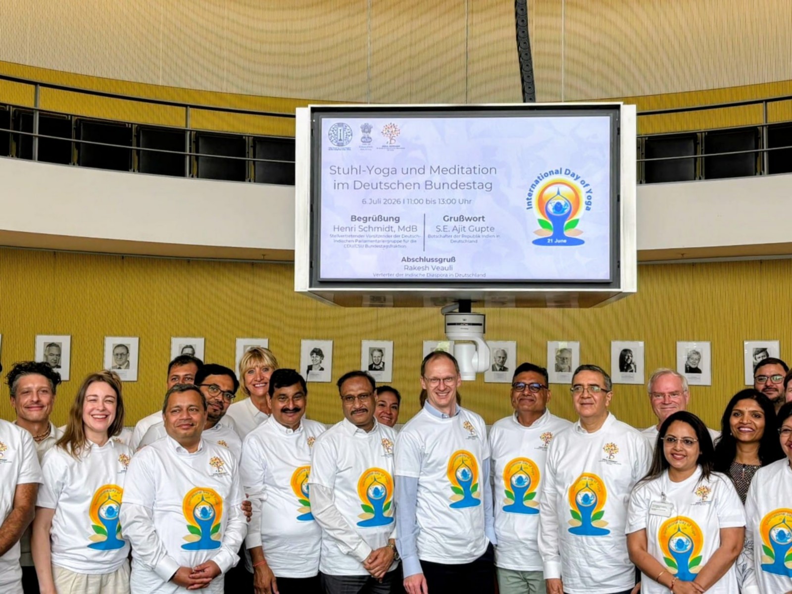 Yoga and meditation session at German parliament (Photo/ Embassy of India in Berlin, Germany)