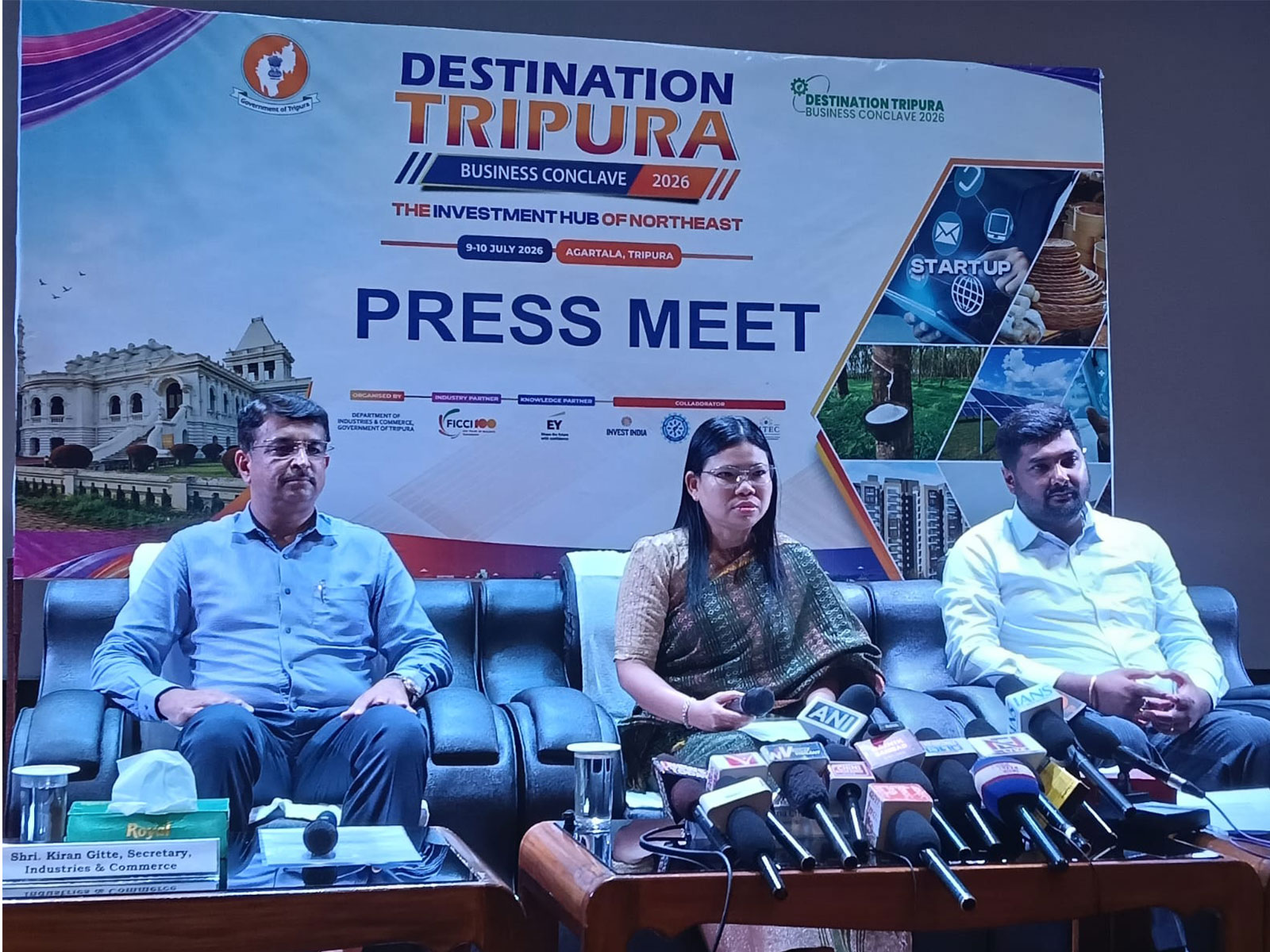 Press Meet ahead of the Destination Tripura: Business Conclave 2026 (Photo/ANI)