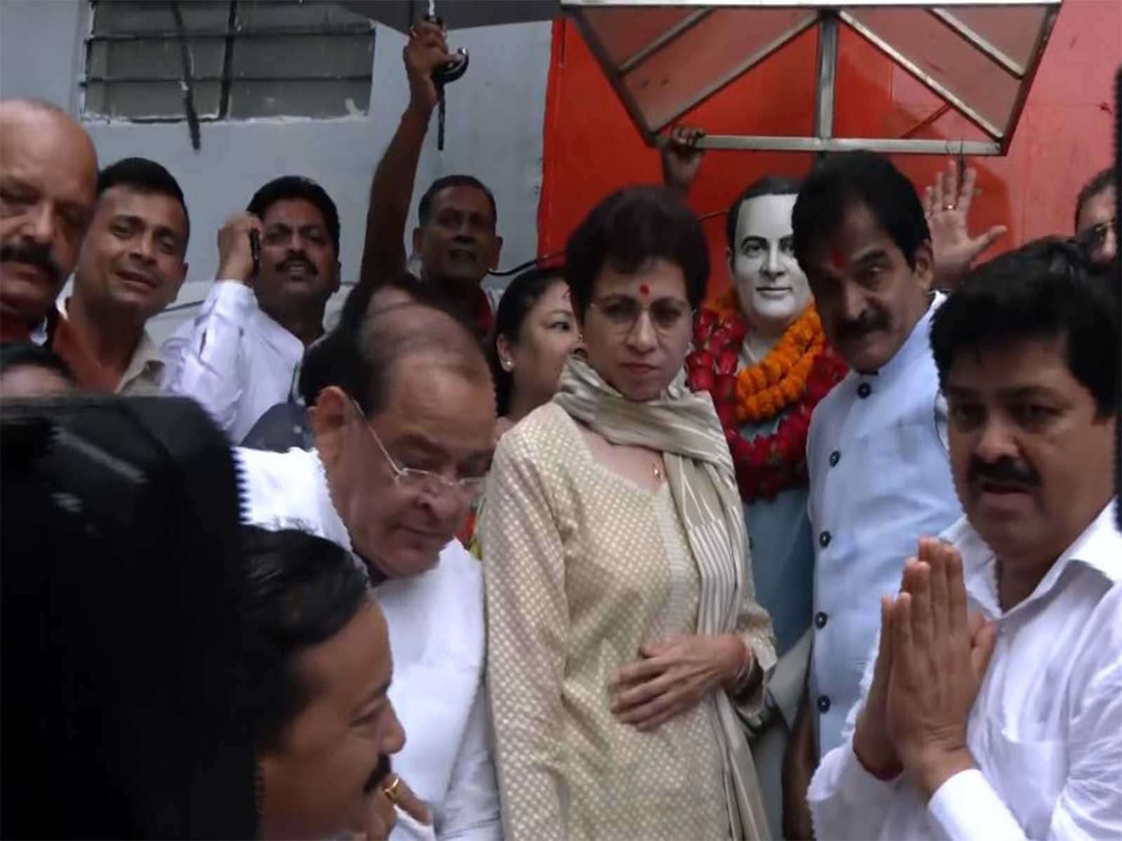 Congress leaders KC Venugopal and Kumari Selja (Photo/ANI)