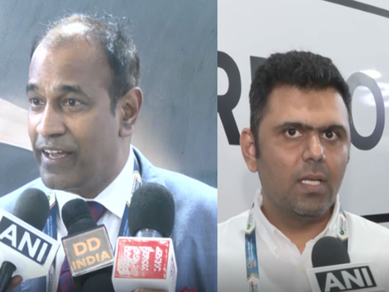 Ganesh Mani, Chief Executive Officer, Switch Mobility and Chetan Walunj, Founder and CEO, Repos Energy (Photo/ANI)