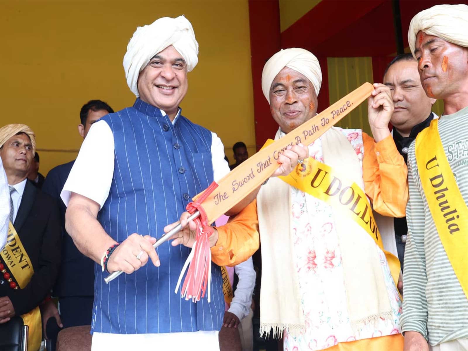 Assam Chief Minister Dr Himanta Biswa Sarma at the sacred celebrations of Behdienkhlam (Photo/ANI) Assam Chief Minister Dr Himanta Biswa Sarma at the sacred celebrations of Behdienkhlam (Photo/ANI)
