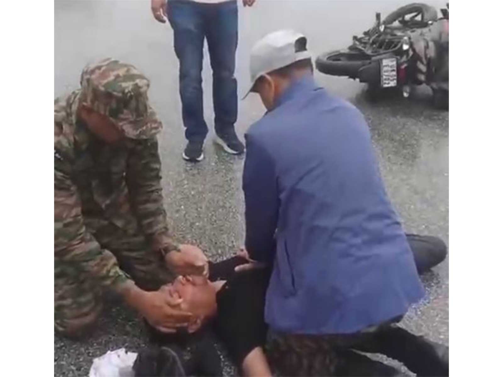 Army Medical Officer saves road accident victim (Photo/ Indian Army)