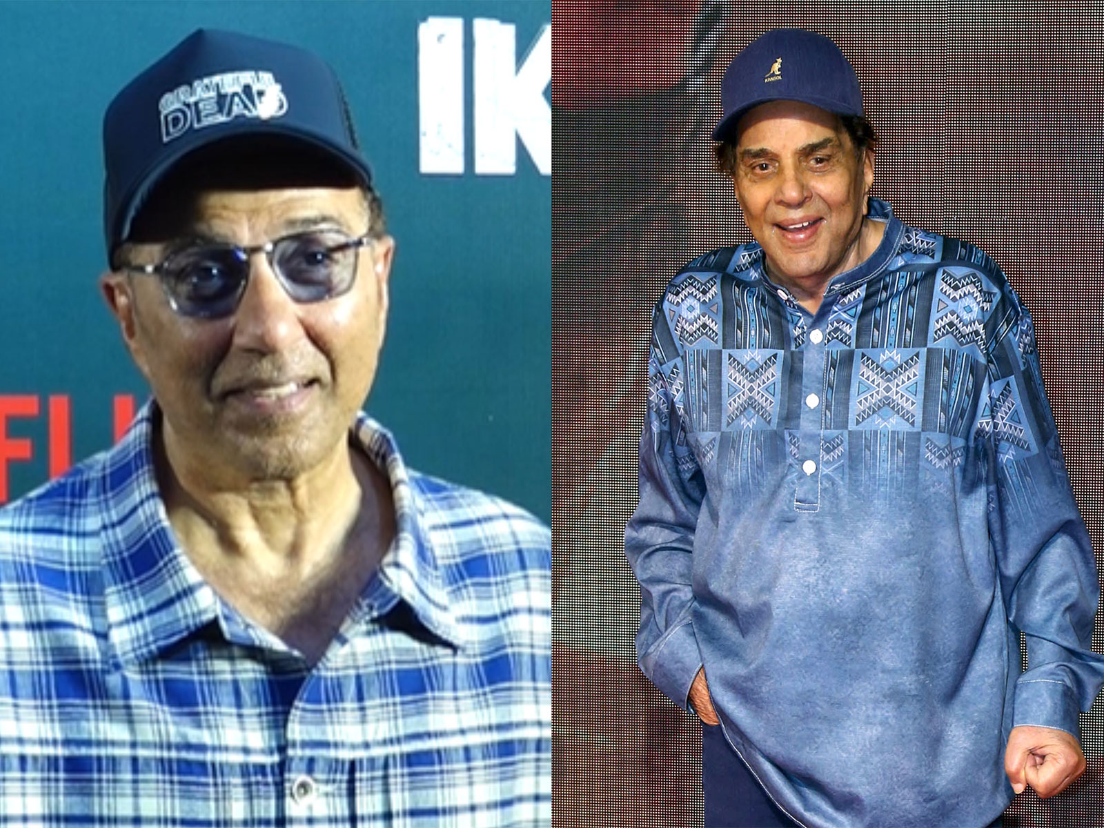 Sunny Deol, the late Dharmendra (Photo/ANI)