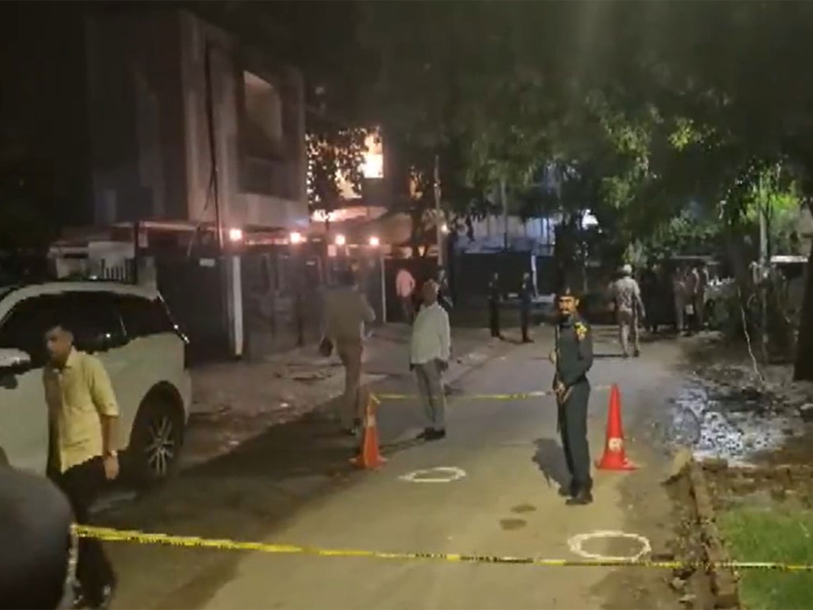 Visual from Sushant Lok in Gurugram where four shooters of Deepak Nandal gang were killed (Photo/ANI)
