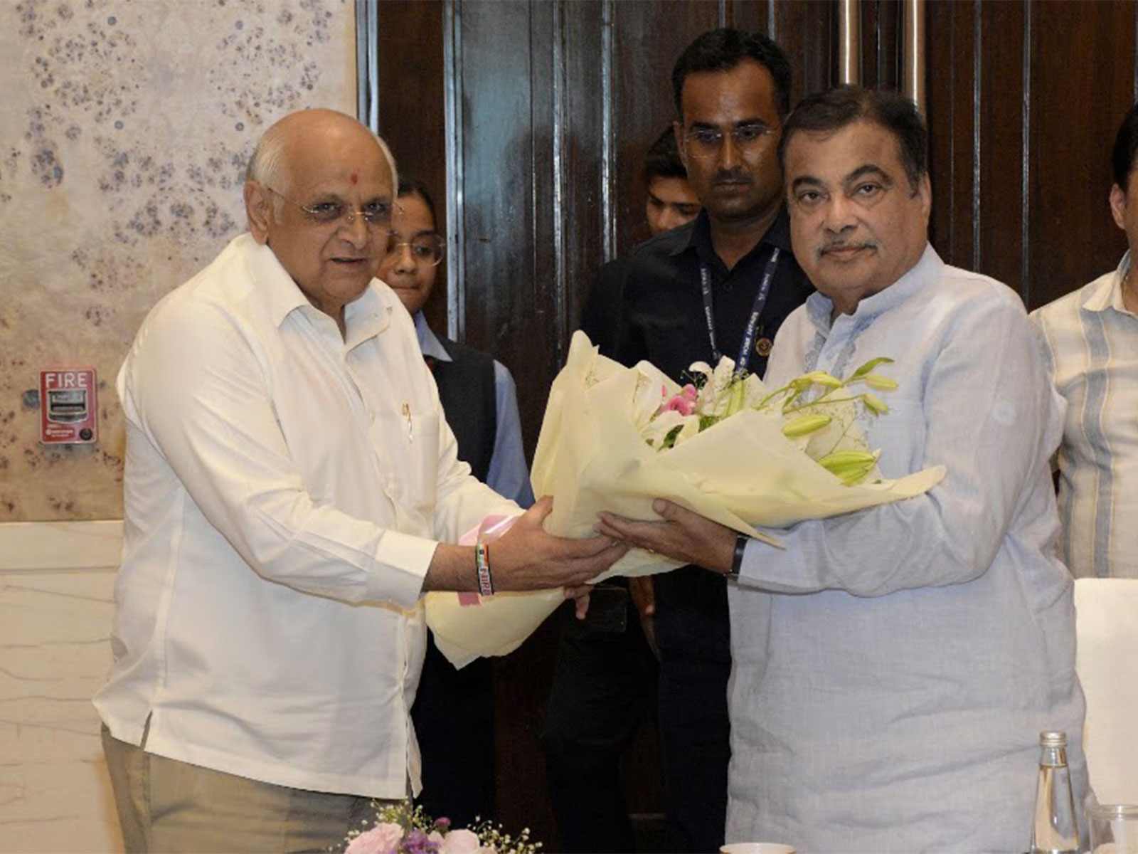 Gujarat CM Bhupendra Patel and Union Minister Nitin Gadkari (Photo/CMO)
