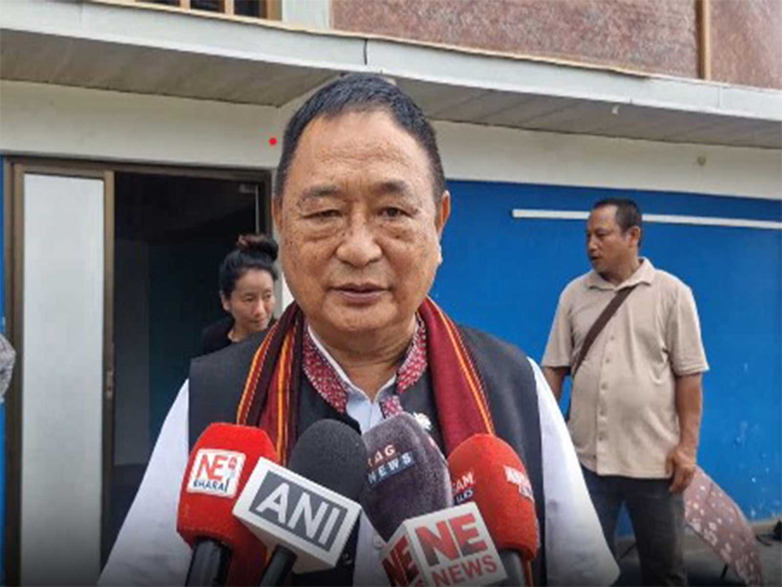 MLA Ninong Ering speaking on devastating flash floods in Arunachal (Photo/ANI)