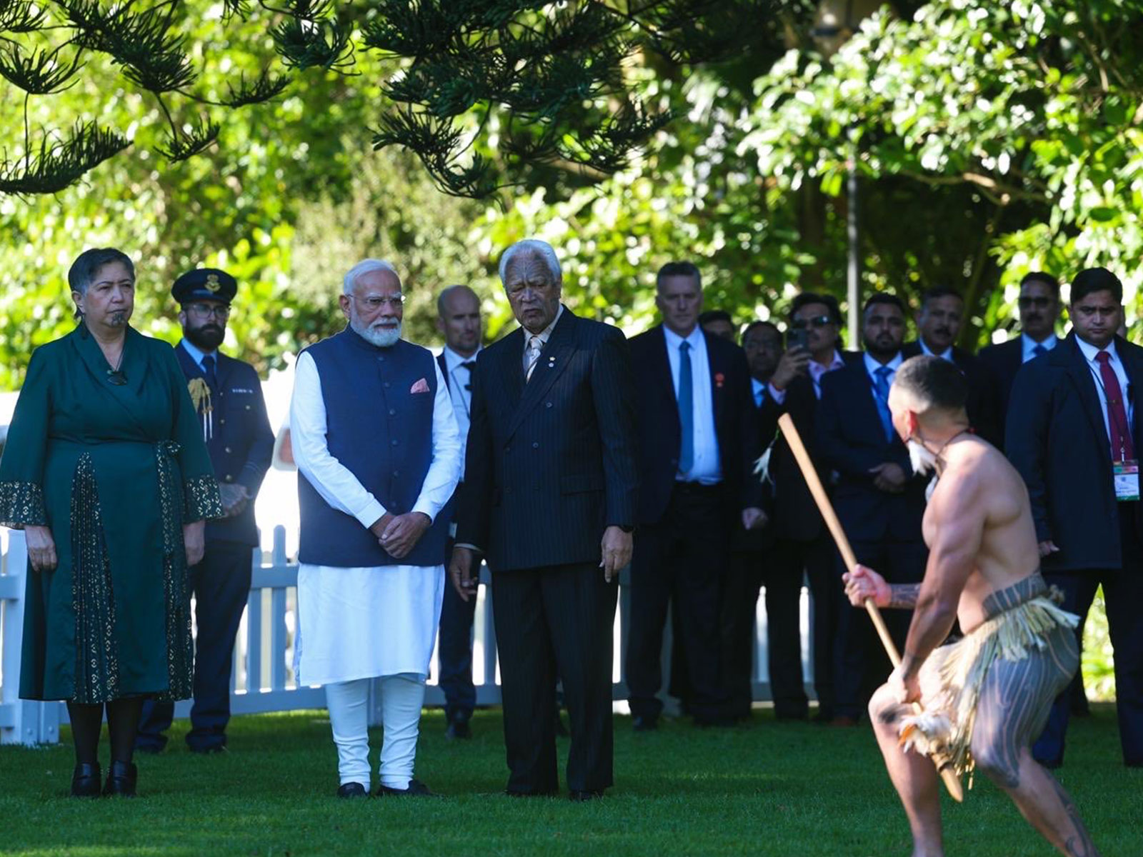 Prime Minister Narendra Modi witnessing traditional Mฤori pลwhiri in New Zealand (Photo/@MEAIndia/X) Prime Minister Narendra Modi witnessing traditional Mฤori pลwhiri in New Zealand (Photo/@MEAIndia/X)