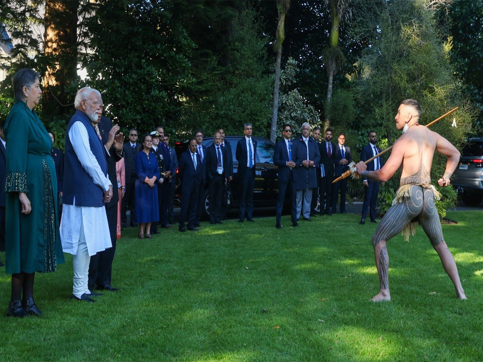 PM Modi receives traditional welcome in Auckland (Photo/@narendramodi/X)
