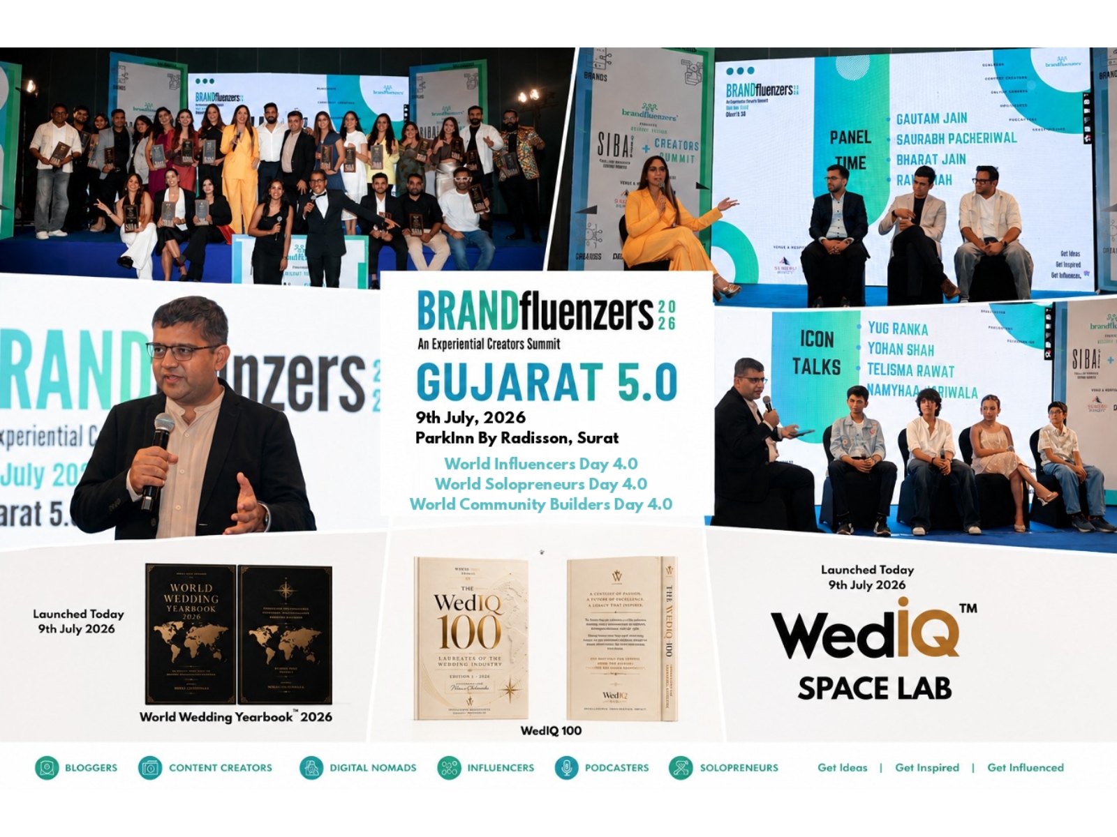 BrandFluenzers & WedIQ Celebrates SIBA 2026 With Creators Community of Gujarat