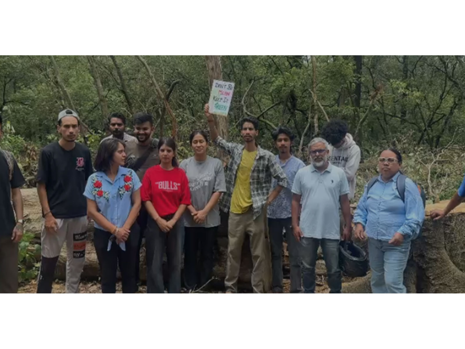 Rishikesh locals protest Sal tree felling for highway project (Photo/ANI)