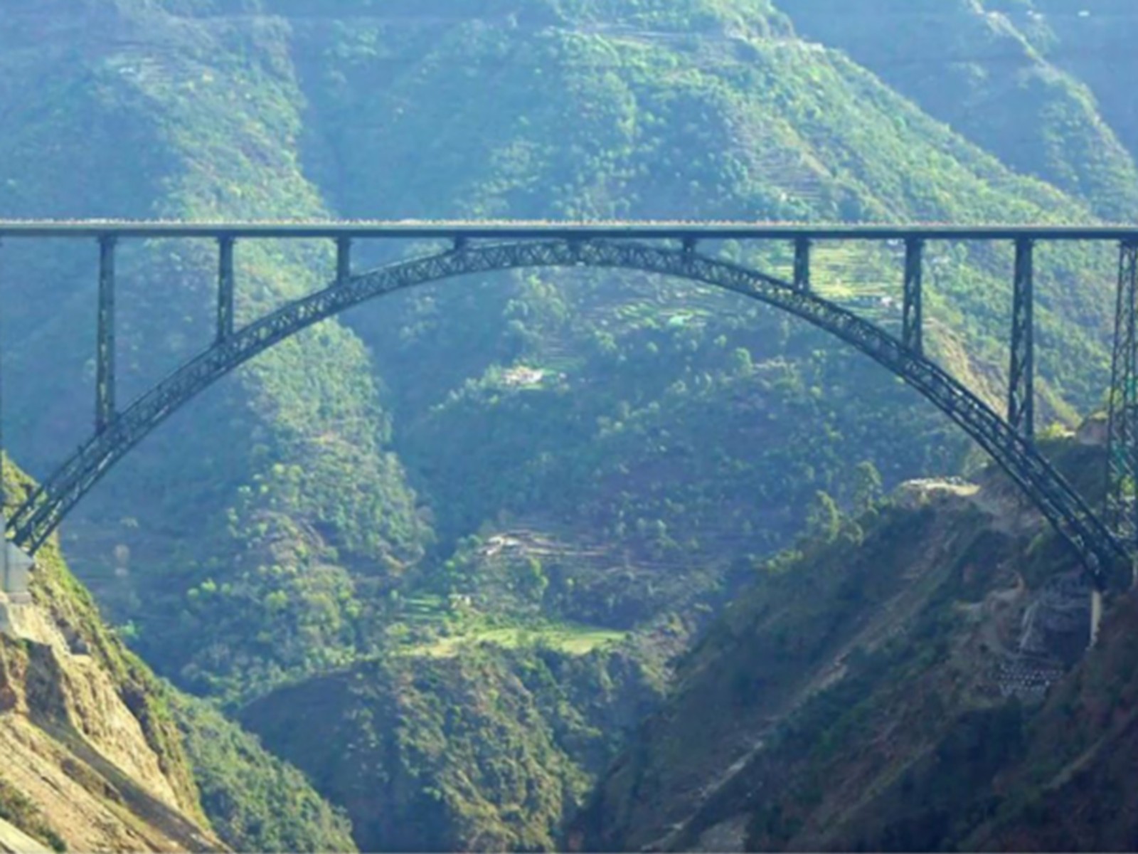 Chenab rail bridge (File photo/ ANI)
