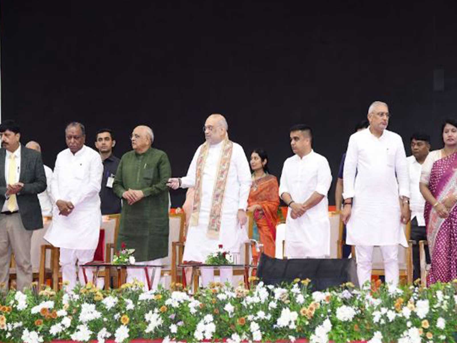 Union Minister Amit Shah and Gujarat Chief Minister Bhupendra Patel (Photo/ANI)