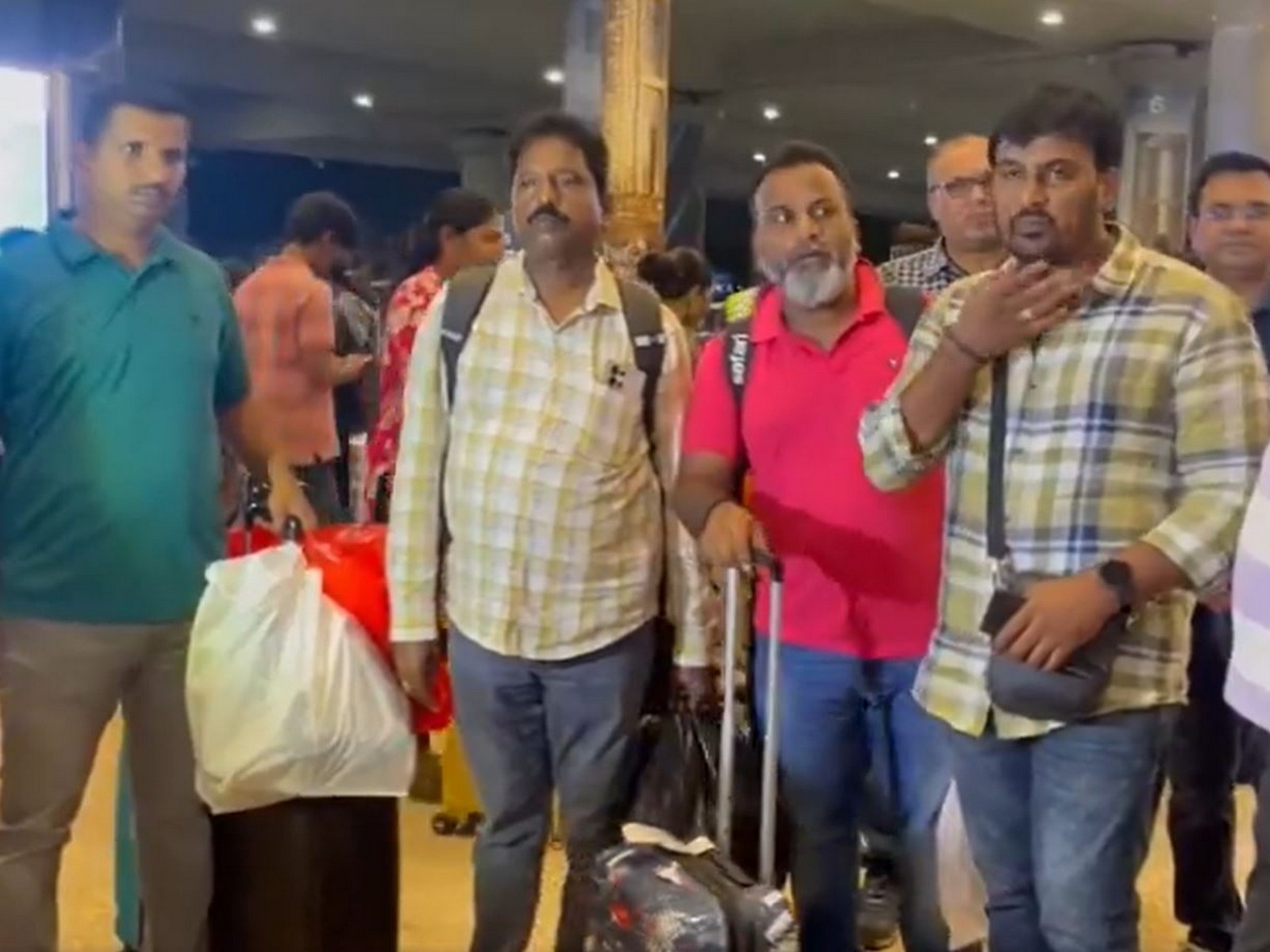 Survivors arrive at Hyderabad Airport (Photo/ANI)