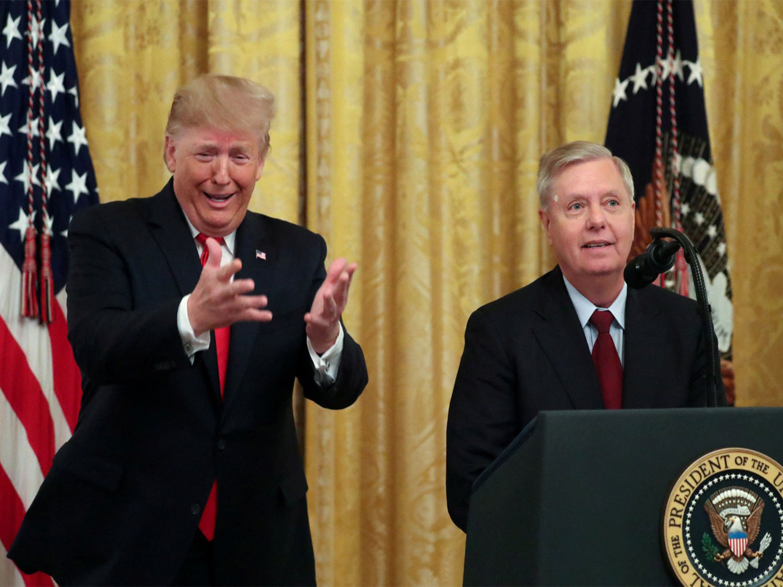 US President Donald Trump along with late Senator Lindsey Graham (Photo/Reuters) US President Donald Trump along with late Senator Lindsey Graham (Photo/Reuters)