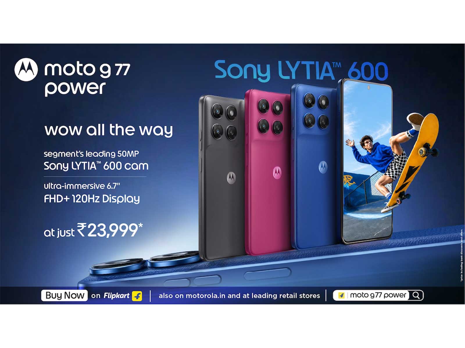 moto g77 POWER goes on sale at Rs 23,999* moto g77 POWER goes on sale at Rs 23,999*