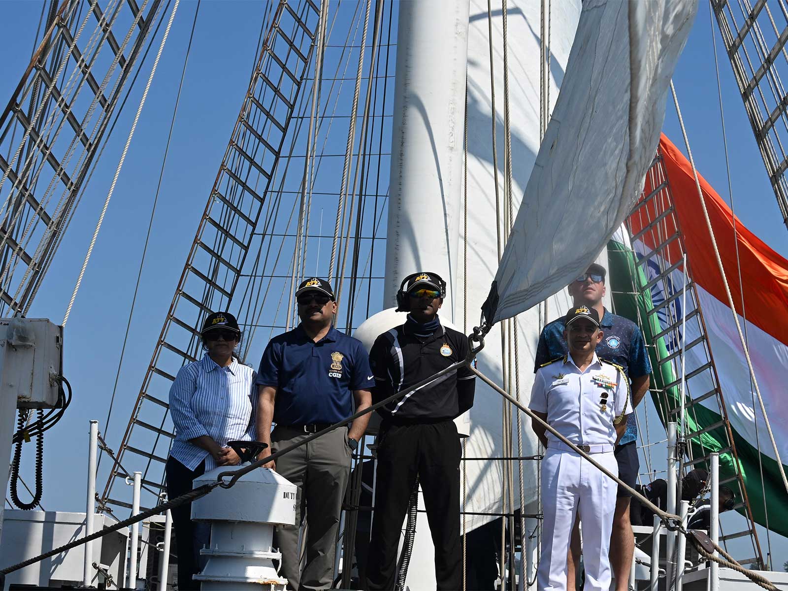 INS Sudarshini at Grand Parade of Sails at Boston (Photo/Ministry of Defence)