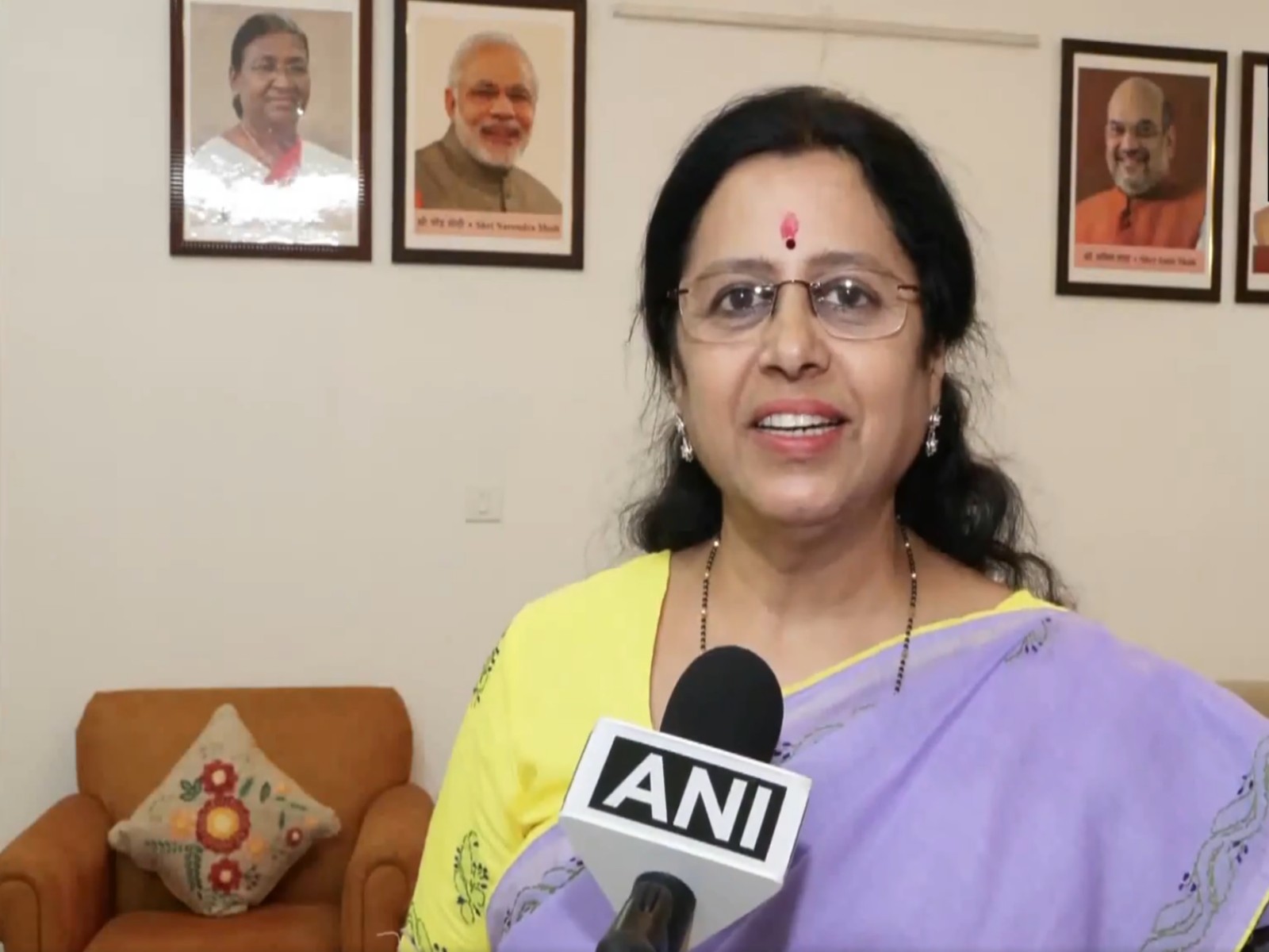 Medha Vishram Kulkarni, Chairperson of the Parliamentary Committee on Science and Technology, Environment, Forests and Climate Change (Photo/ANI)