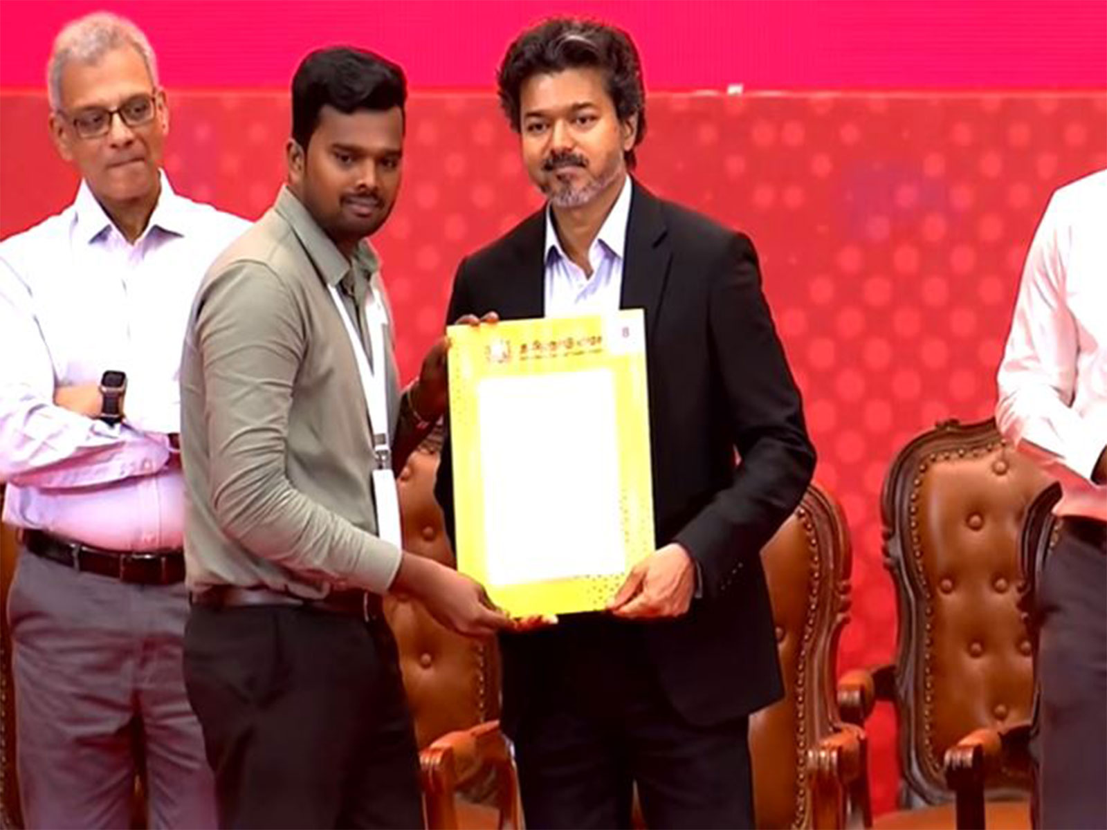 Tamil Nadu Chief Minister C. Joseph Vijay distributes appointment orders  (Photo/TNDIPR)